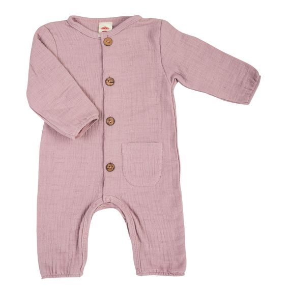 Makoma Mušelínový overal bez ťapek Bamboo RŮŽOVÁ