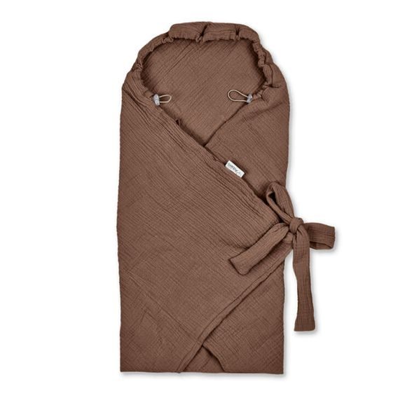 Albero Mio Mušelínová zavinovačka do autosedačky (CC8) ČOKOLÁDOVÁ