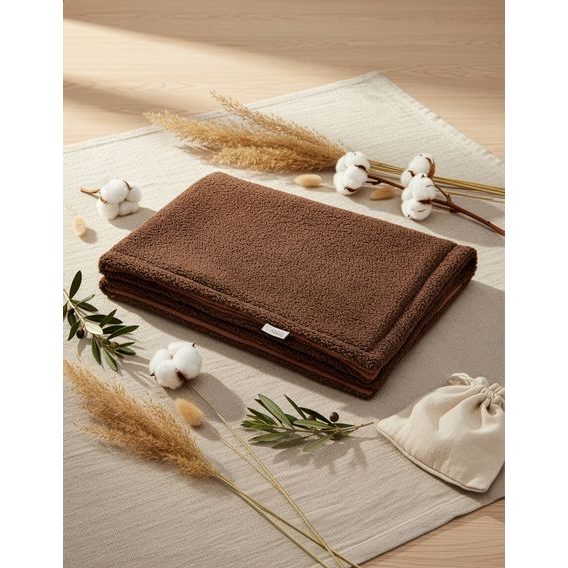 Albero Mio Zateplená dětská deka Boucle ČOKOLÁDOVÁ