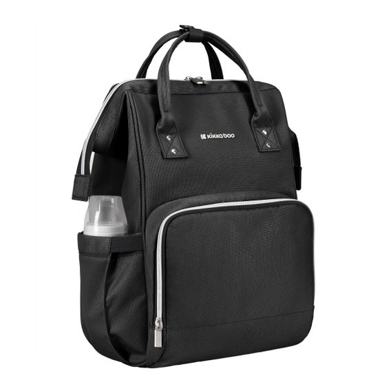 KikkaBoo Přebalovací batoh Siena Black & Silver