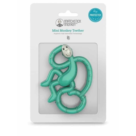 Matchstick Monkey Kousátko Mini Monkey s antimikrobiálním povrchem ZELENÉ