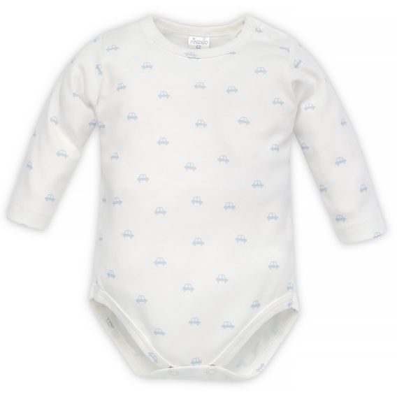 PINOKIO Body dlouhý rukáv Lovely Day BabyBlue AUTÍČKA