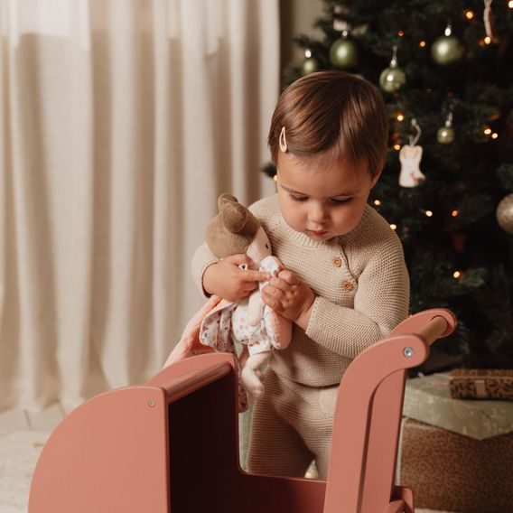 Little Dutch Kočárek pro panenky s panenkou Květiny a motýli