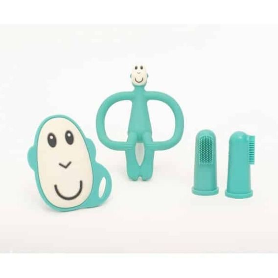 Matchstick Monkey Startovací sada kousátek s antimikrobiálním povrchem ZELENÁ