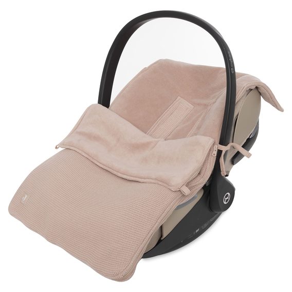 Jollein Fusak do autosedačky Basic Knit WILD ROSE