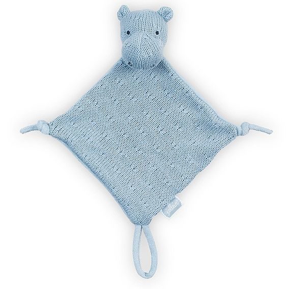 Jollein Pletený muchláček Soft Knit HIPPO - SOFT BLUE