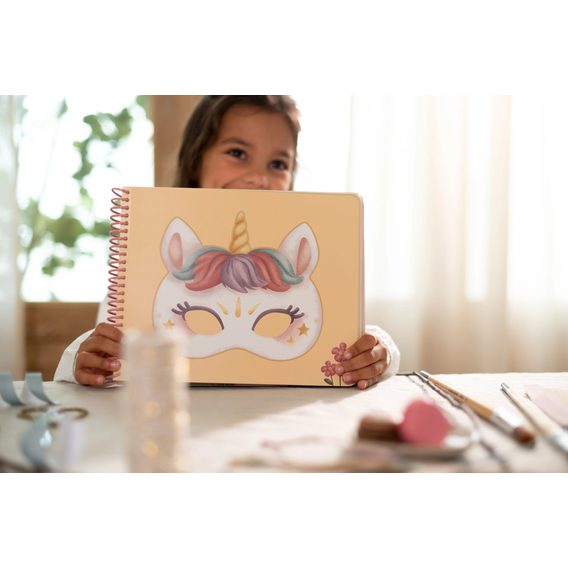 Little Dutch Kniha s vystřihovacími maskami Rosa