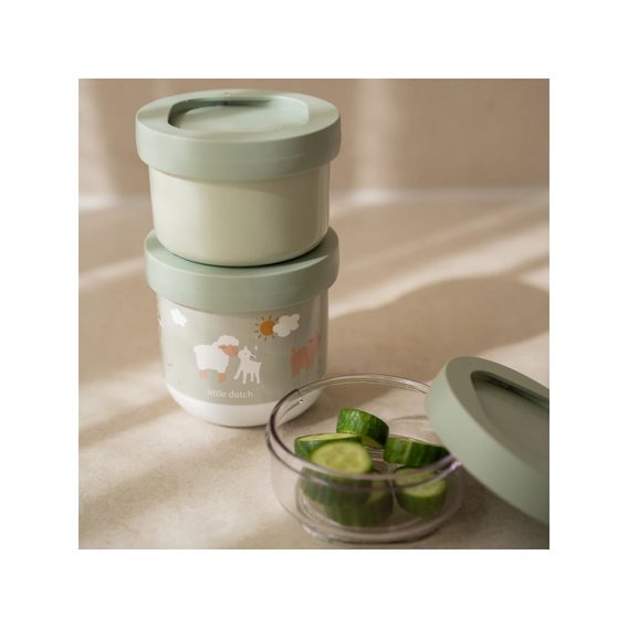 Little Dutch Kelímky na svačinu stohovací 3 ks Farma