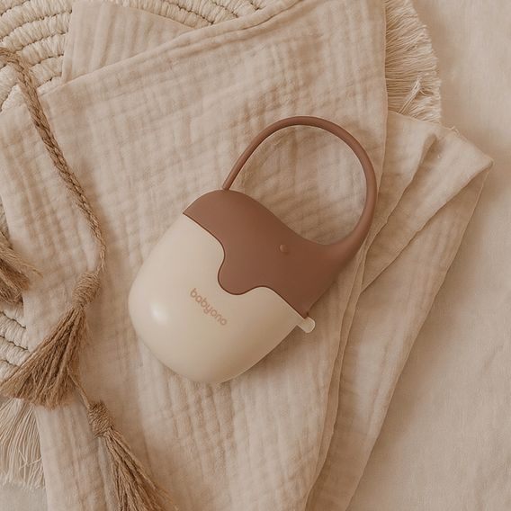 BabyOno Pouzdro na dudlík Slon BÉŽOVÉ