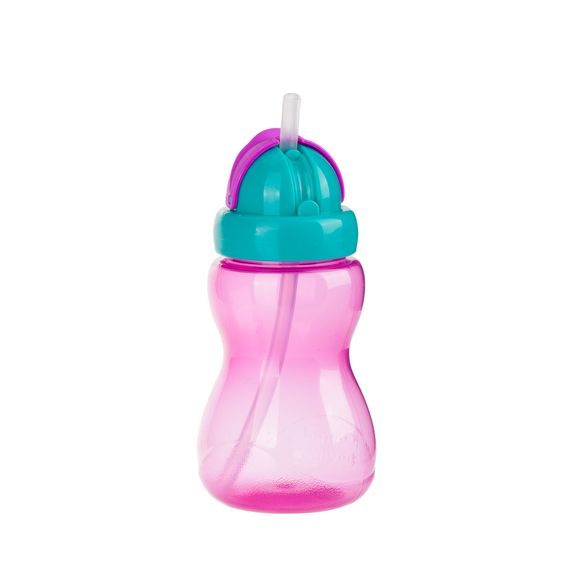 Canpol babies Sportovní láhev s brčkem 270ml (12m+) RŮŽOVÁ