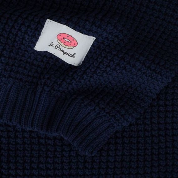 Le Pampuch Pletená dětská deka 100%Cotton NAVY