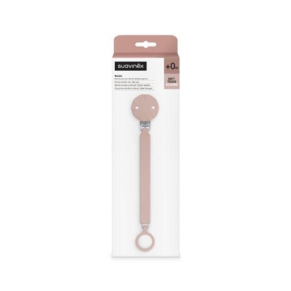 Suavinex Wonder Klip na dudlík Pale Mauve