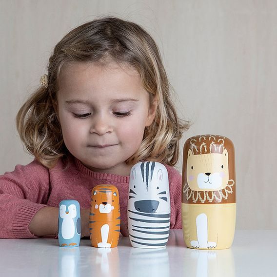 Little Dutch Dřevěné bábušky zvířátka ZOO