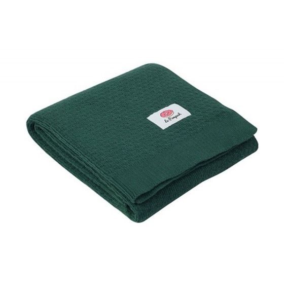 Le Pampuch Pletená dětská deka 100%Cotton WINTER - GLASS GREEN