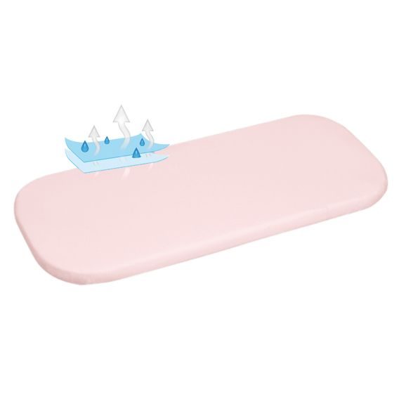 BabyMatex Nepromokavé prostěradlo Jersey 75x35cm SVĚTLE RŮŽOVÁ