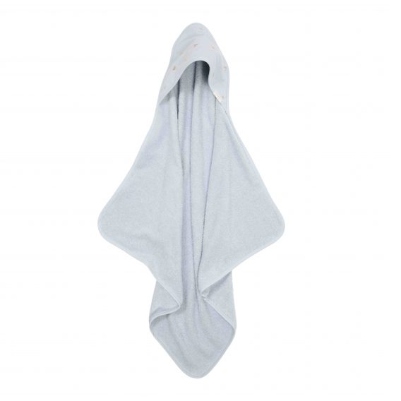 Little Dutch Froté osuška s kapucí organic Forest Friends Blue (75x75cm)