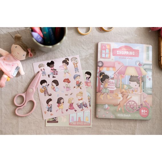Little Dutch Sada se samolepkami Rosa Nakupování