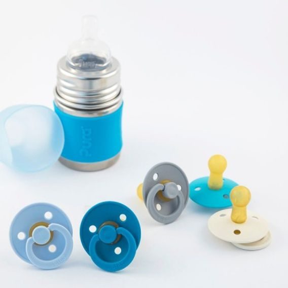 BIBS Colour Dudlíky kaučuk kulaté 18m+ 2ks Ivory/Sage