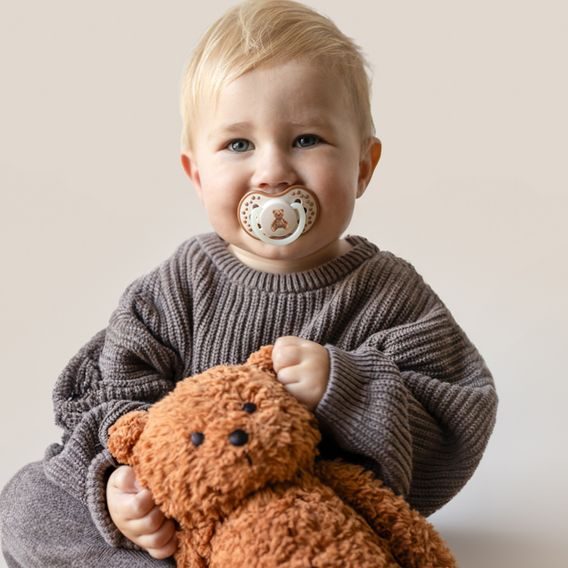 LOVI Dudlík 6-18m silikon dynamický Teddy Love 2ks