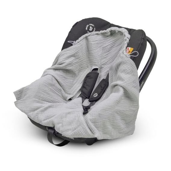 Albero Mio Mušelínová zavinovačka do autosedačky (CC3) ŠEDÁ