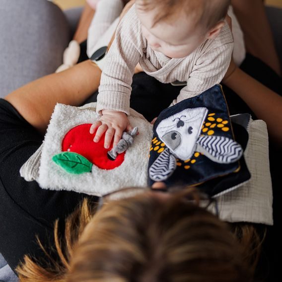 BabyOno Kontrastní senzorická knížka MYŠKA