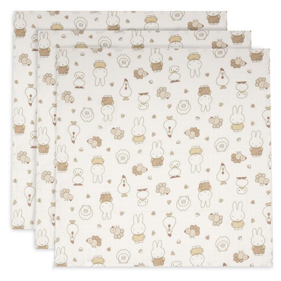 Jollein Pleny 3ks Miffy Family Farm (70x70cm)