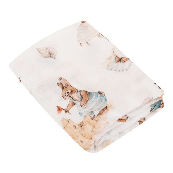 Samiboo Bambusová mušelínová plena Silver Plus "L" (100x100cm) Saint-Tropez Blue