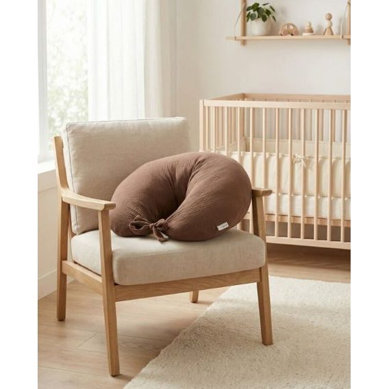 Albero Mio Mušelínový kojící polštář (CC8) ČOKOLÁDOVÁ