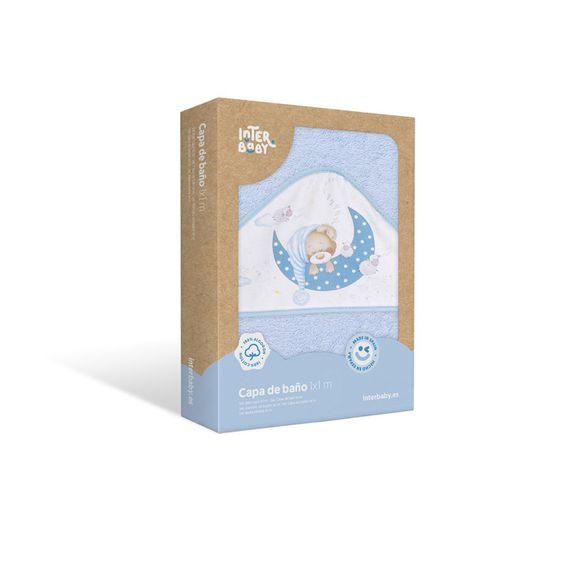 Interbaby Osuška froté Medvídek spí MODRÁ