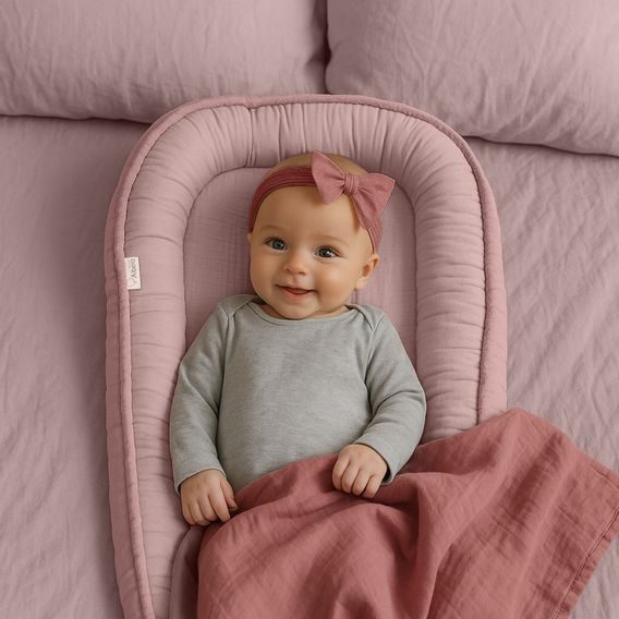 Albero Mio Hnízdečko s mušelínem (CC1) PUDROVĚ RŮŽOVÁ