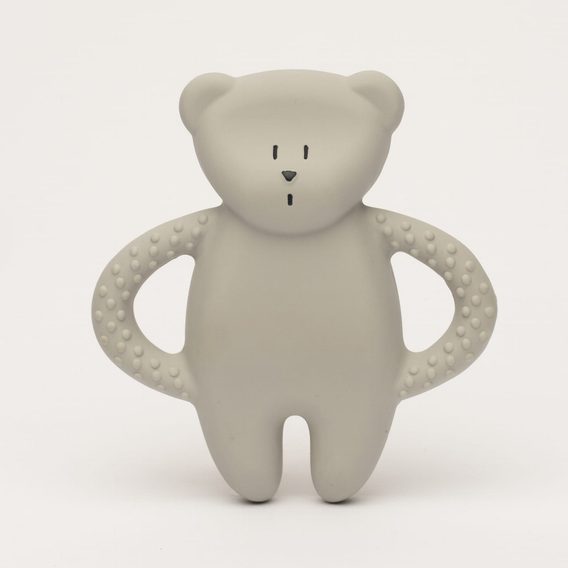 MOONIE Kousátko přírodní kaučuk Medvídek GREY