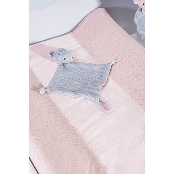 Jollein Pletený muchláček Soft Knit HIPPO - LIGHT GREY