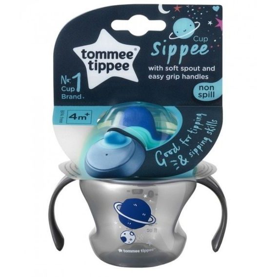 Tommee Tippee Netekoucí hrnek First Cup 150ml, 4m+ ŠEDÝ