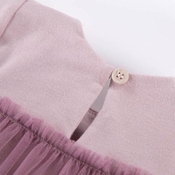 Eevi Šatičky s tylem Ceremony dlouhý rukáv VŘESOVÁ