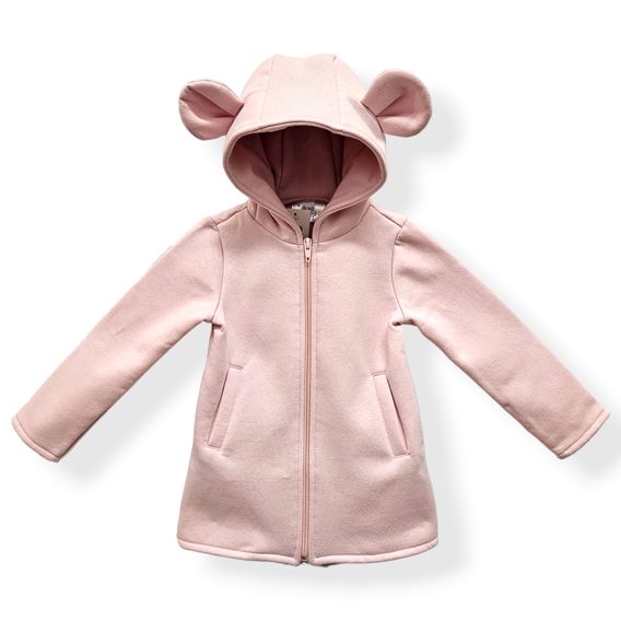 Bunnykids Mikino-kabátek Medvídek SVĚTLE RŮŽOVÁ