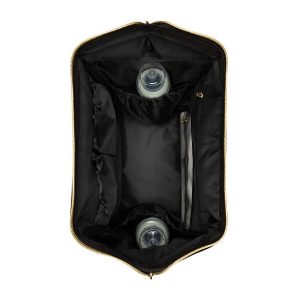 KikkaBoo Přebalovací batoh Siena Black & Gold