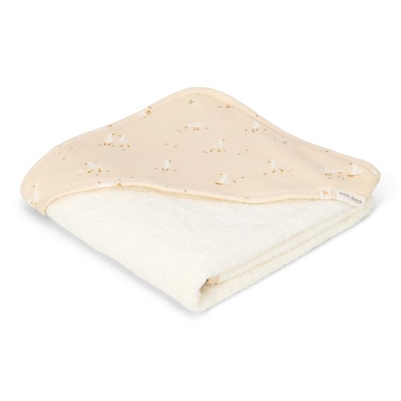 Little Dutch Froté osuška s kapucí organic Husa Newborn Naturals (75x75cm)