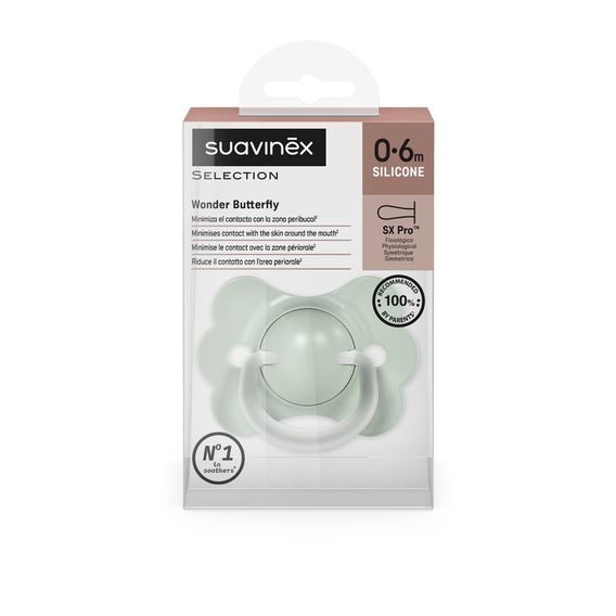 Suavinex Wonderland Butterfly dudlík SX Pro fyziologický 0-6m ZELENÁ