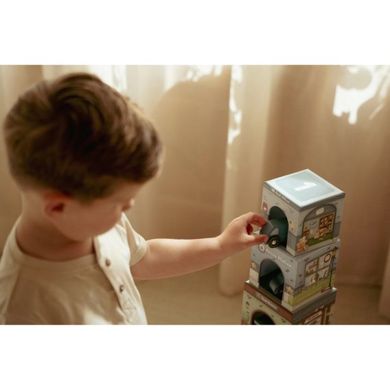 Little Dutch Kostky stohovací s autíčky