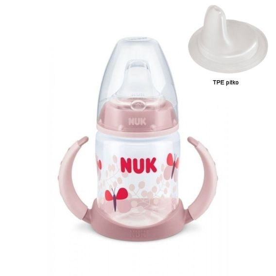 NUK FC lahvička na učení TPE pítko 150ml RŮŽOVÁ