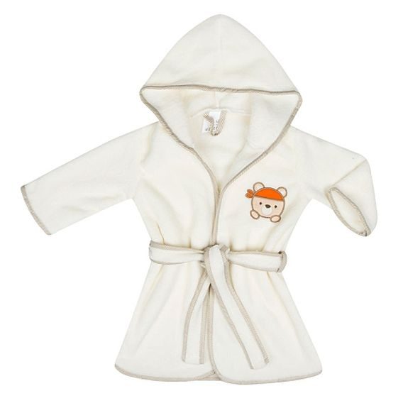 Duet Dětský župánek KRÉMOVÝ - MEDVÍDEK vel.80-92