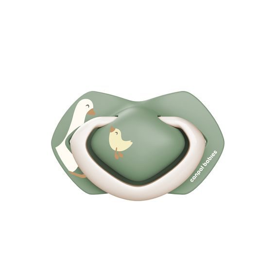 Canpol babies Dudlík 6-18m silikon symetrický 2ks GOOSE