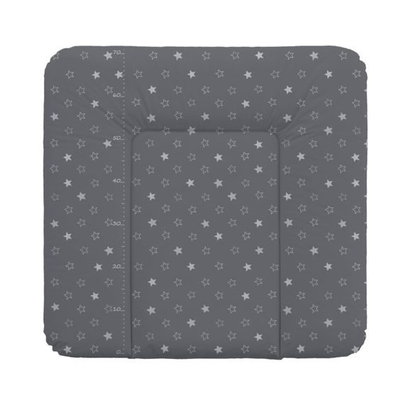 Ceba baby Přebalovací podložka měkká 75x72 HVĚZDY TMAVĚ ŠEDÁ