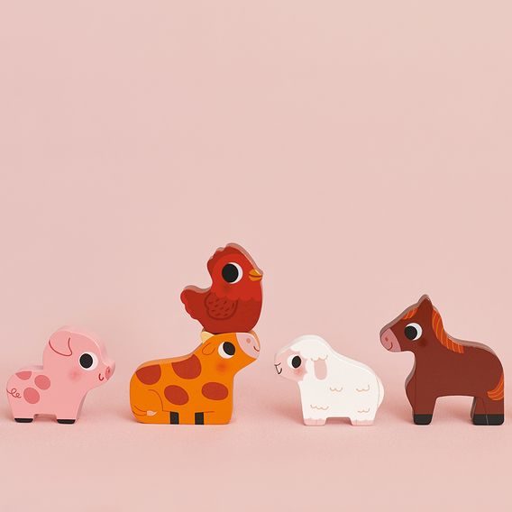 Janod Chunky vkládací puzzle FARMA