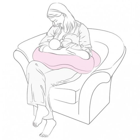 Ceba Multifunkční těhotenský a kojící polštář Cebuška Physio DUO jersey - KRUHY MODRÉ