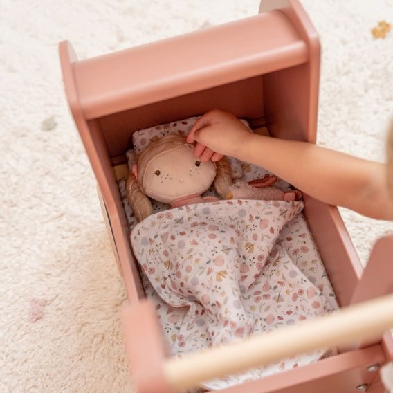 Little Dutch Kočárek pro panenky s panenkou Květiny a motýli