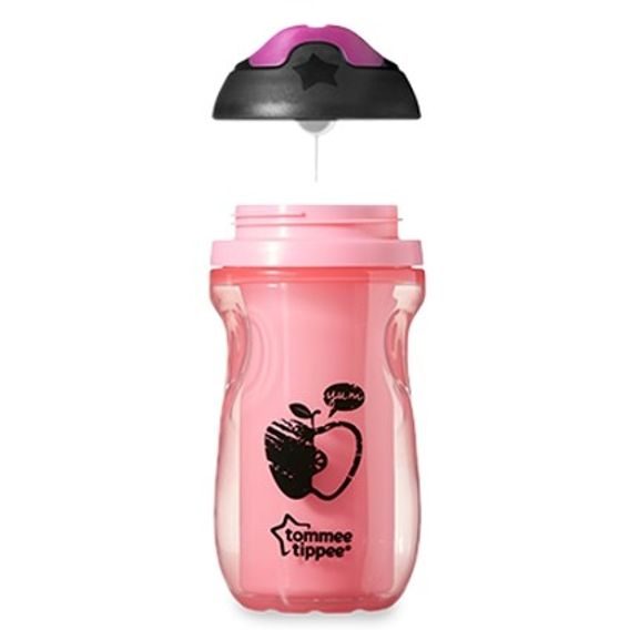 Tommee Tippee Netekoucí termohrnek Explora s pítkem RŮŽOVÝ 260ml 12m+