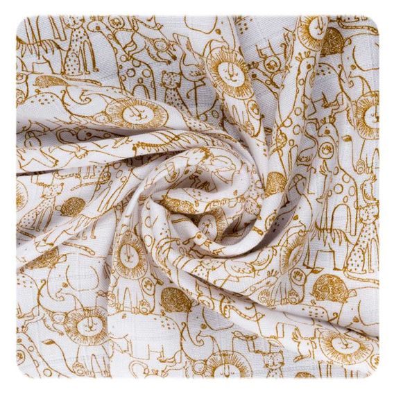Kikko Bambusové pleny XKKO®BMB 70x70cm Safari HONEY MUSTARD MIX