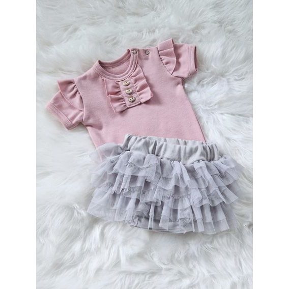 Bambarillo Body krátký rukáv Renata PUDROVĚ RŮŽOVÁ