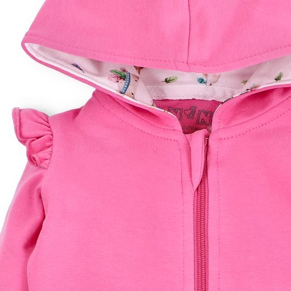 NINI Mikina s kapucí Zebra RŮŽOVÁ